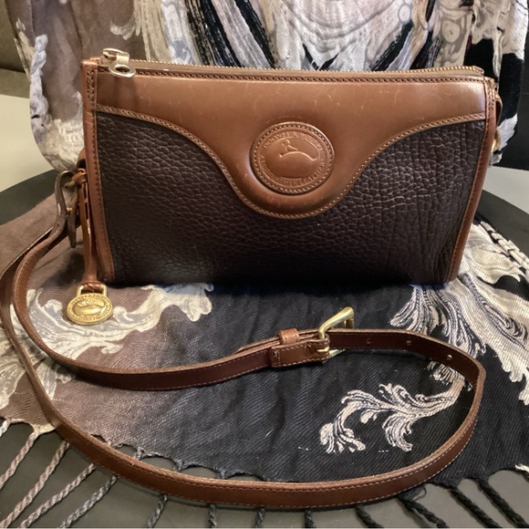 Dooney & Bourke Handbags - Dooney & Bourke Black and Tan Crossbody Bag